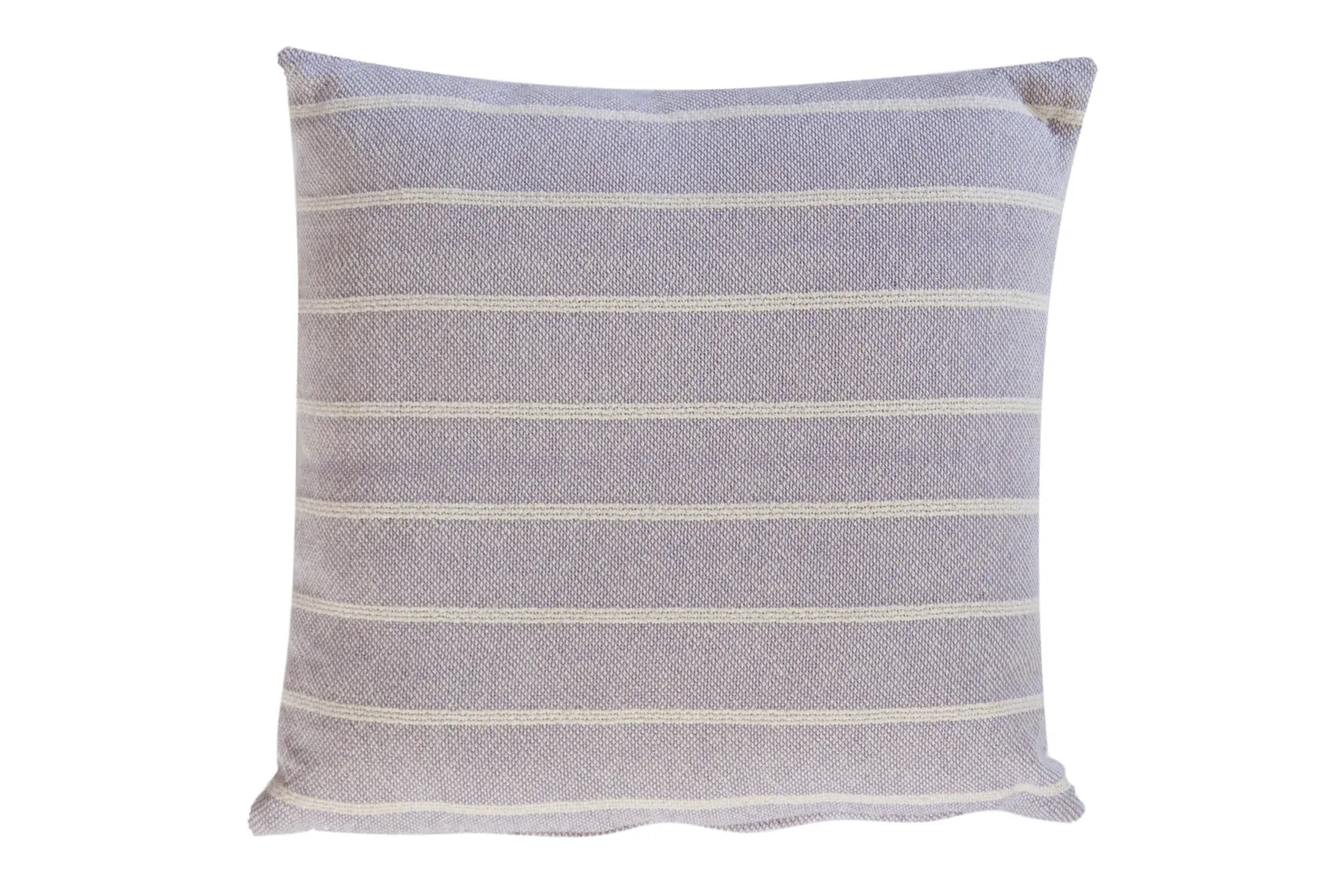 Hand-woven Striped Pillow in Lavender