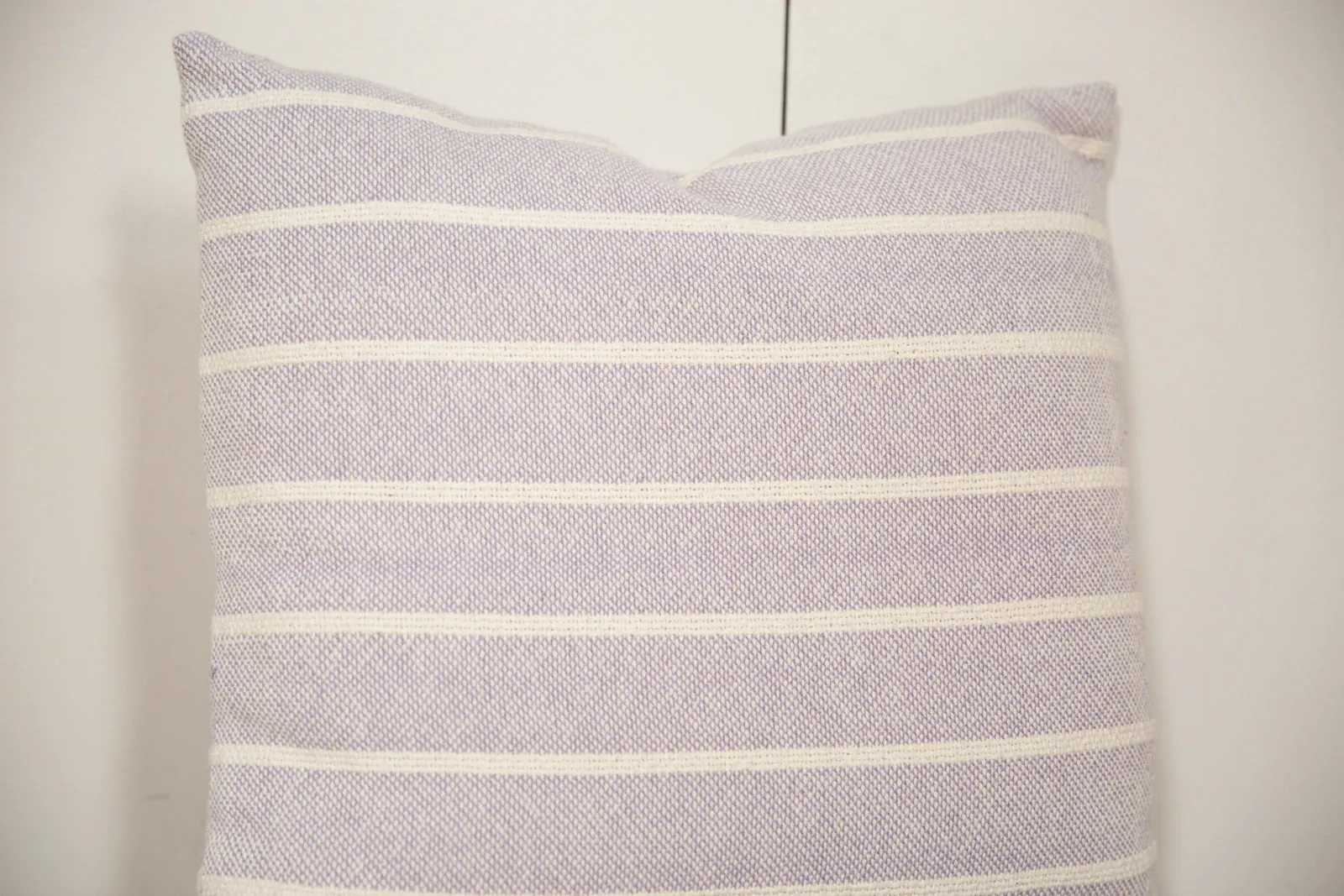Hand-woven Striped Pillow in Lavender