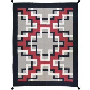 Hand-Woven Tribal Reversible Navajo Style Handmade Wool Rug (Size 8.0 X 10.0) Brral-6927