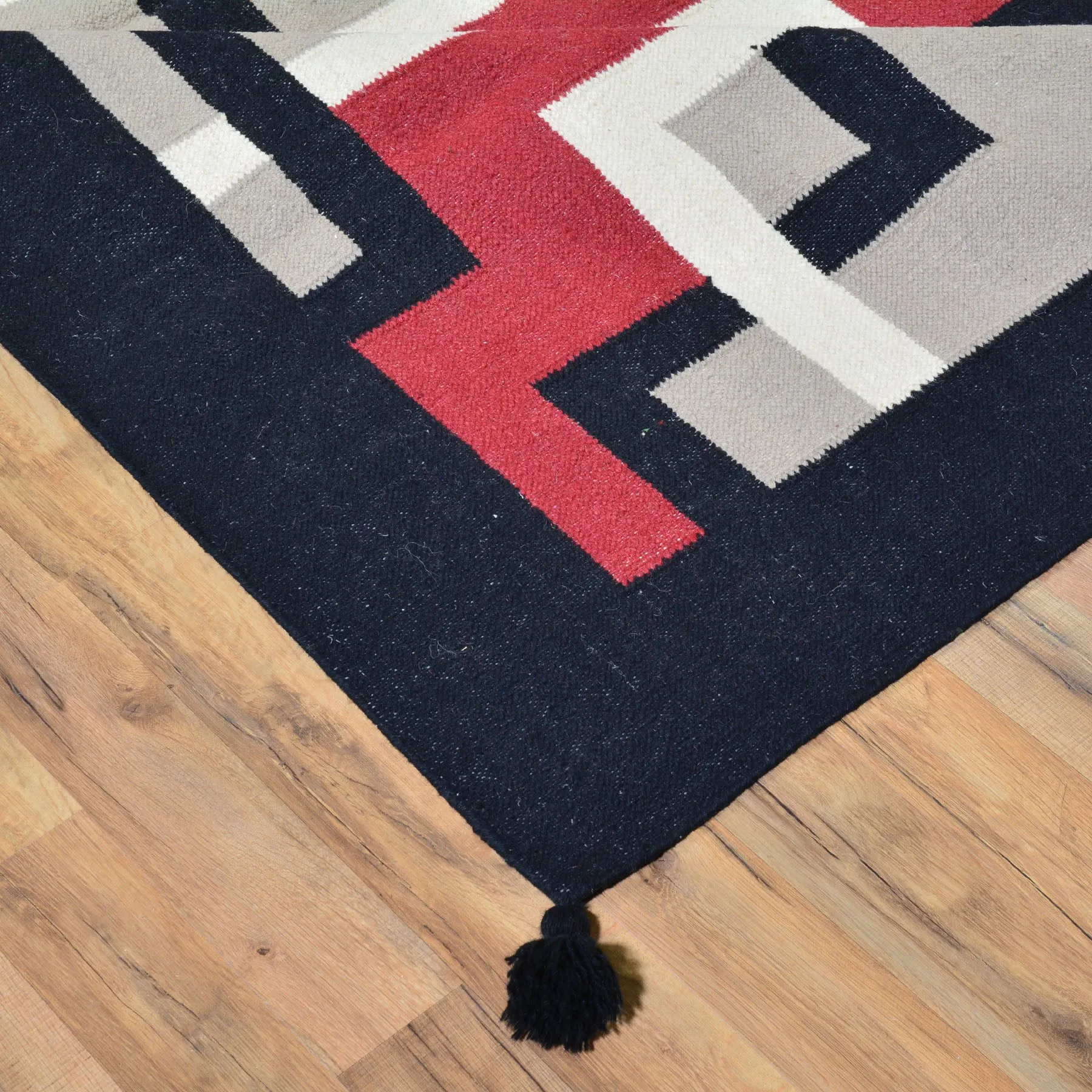 Hand-Woven Tribal Reversible Navajo Style Handmade Wool Rug (Size 8.0 X 10.0) Brral-6927