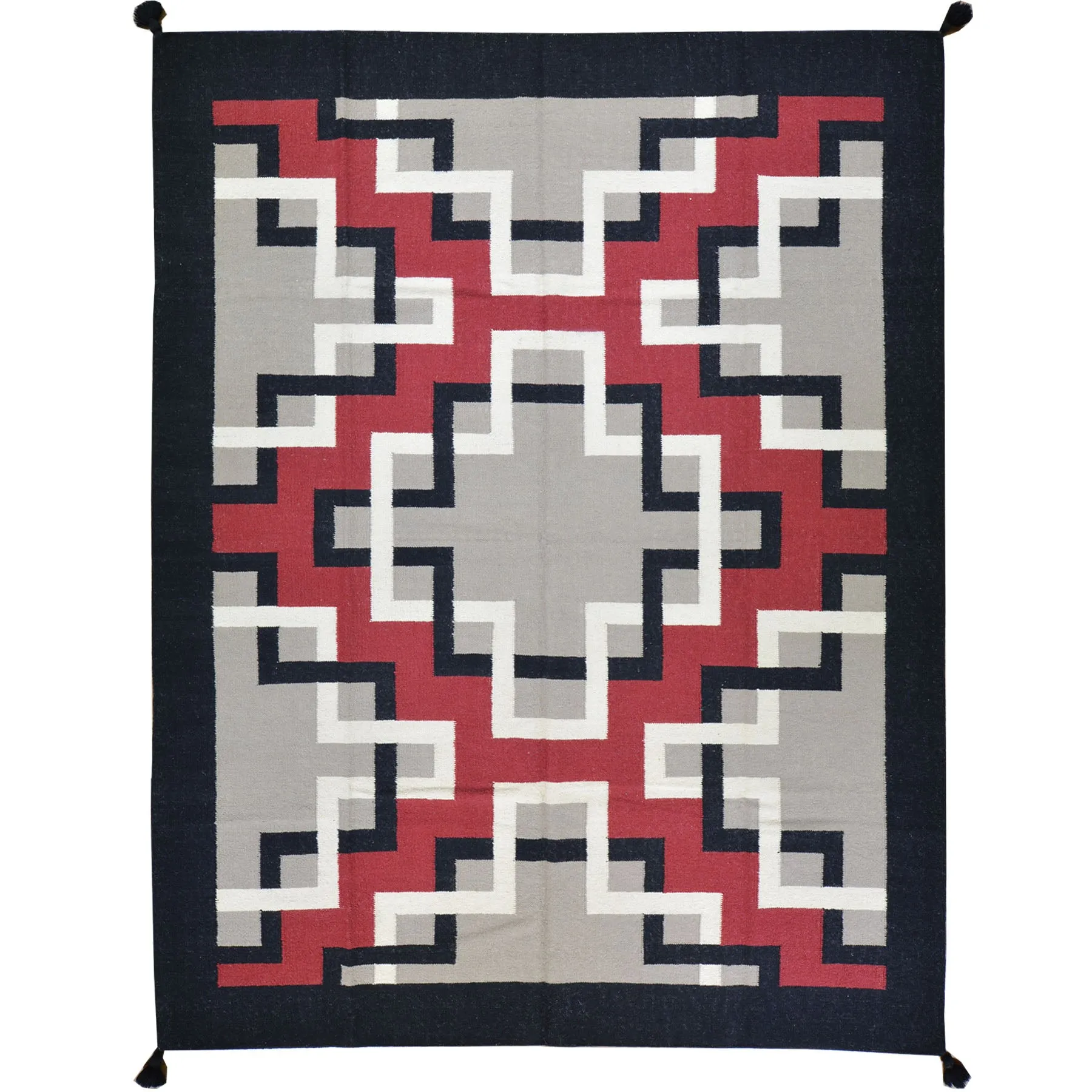 Hand-Woven Tribal Reversible Navajo Style Handmade Wool Rug (Size 8.0 X 10.0) Brral-6927
