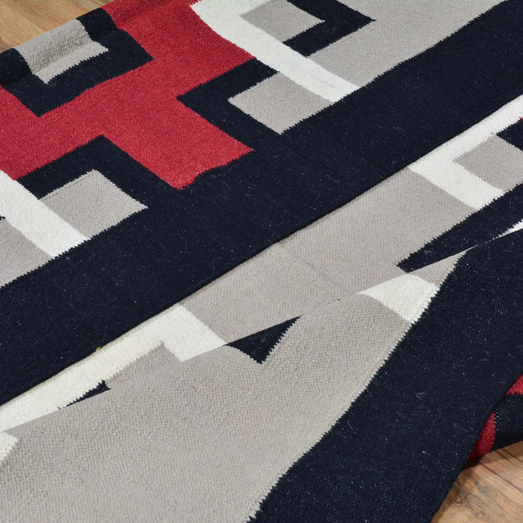 Hand-Woven Tribal Reversible Navajo Style Handmade Wool Rug (Size 8.0 X 10.0) Brral-6927