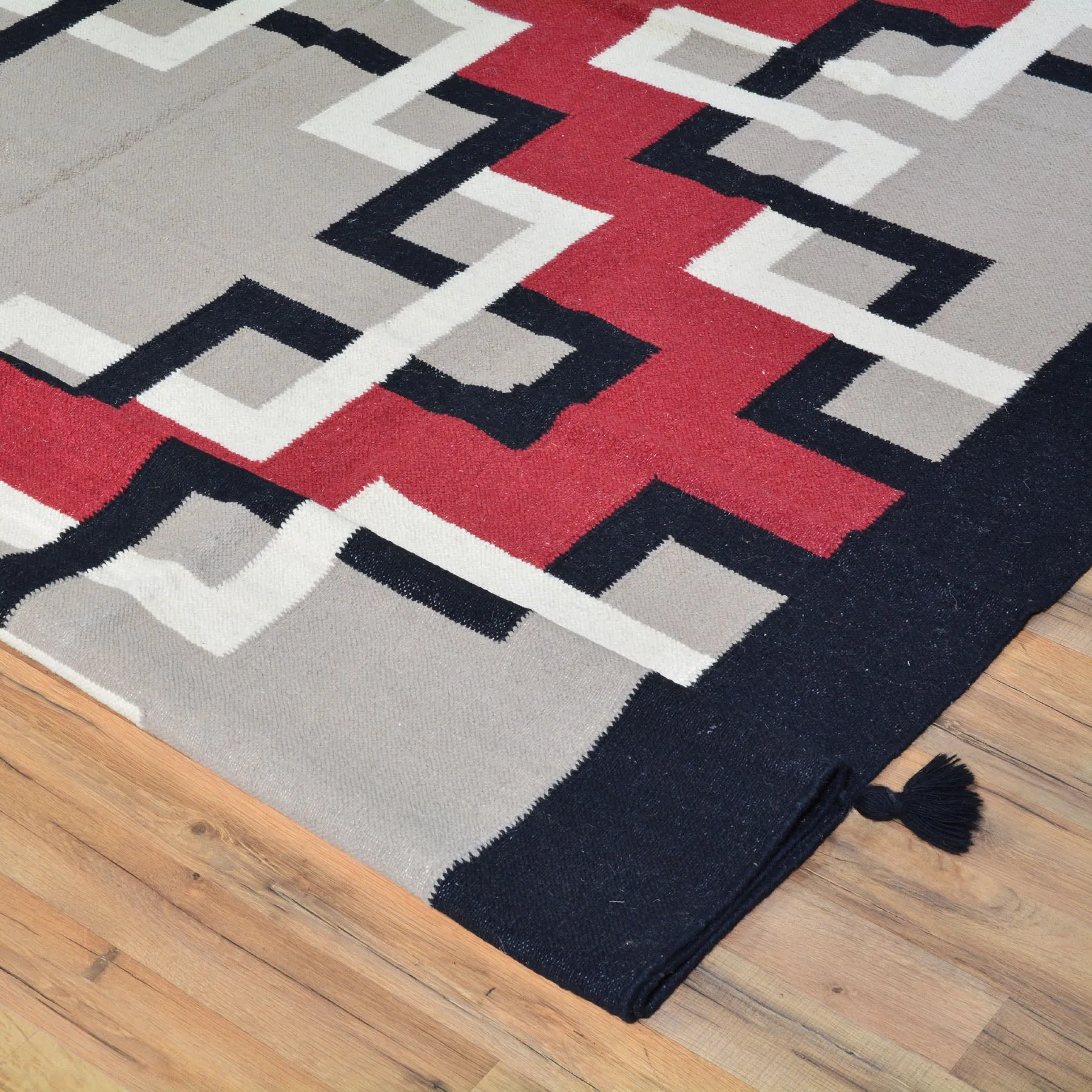 Hand-Woven Tribal Reversible Navajo Style Handmade Wool Rug (Size 8.0 X 10.0) Brral-6927