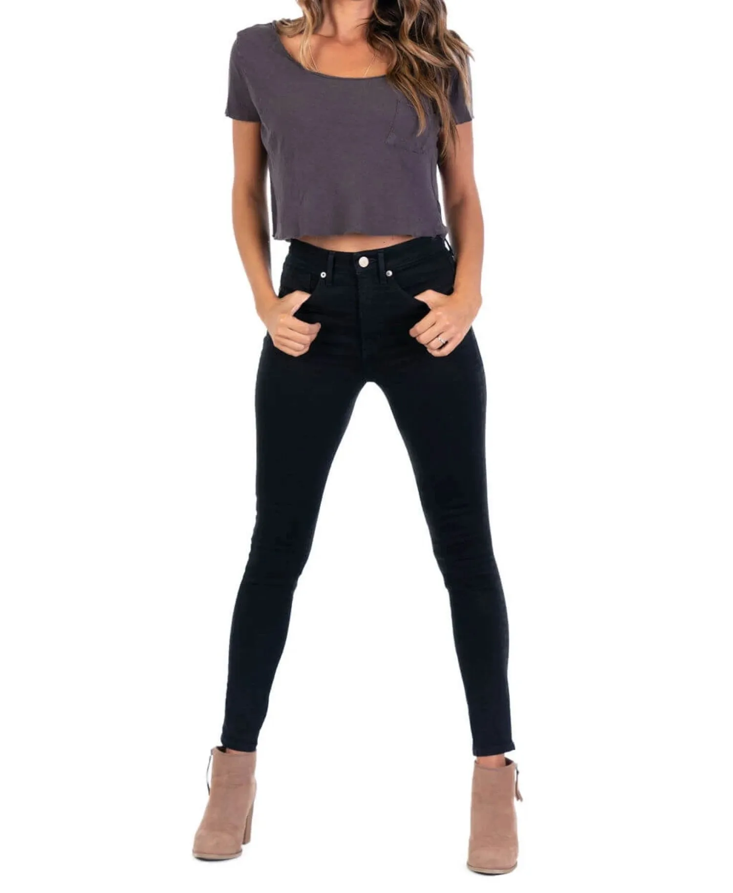 High-Rise Skinny - Jet Black