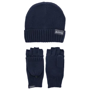 Jeep® 2 Piece Beanie and Convertible Glove Set
