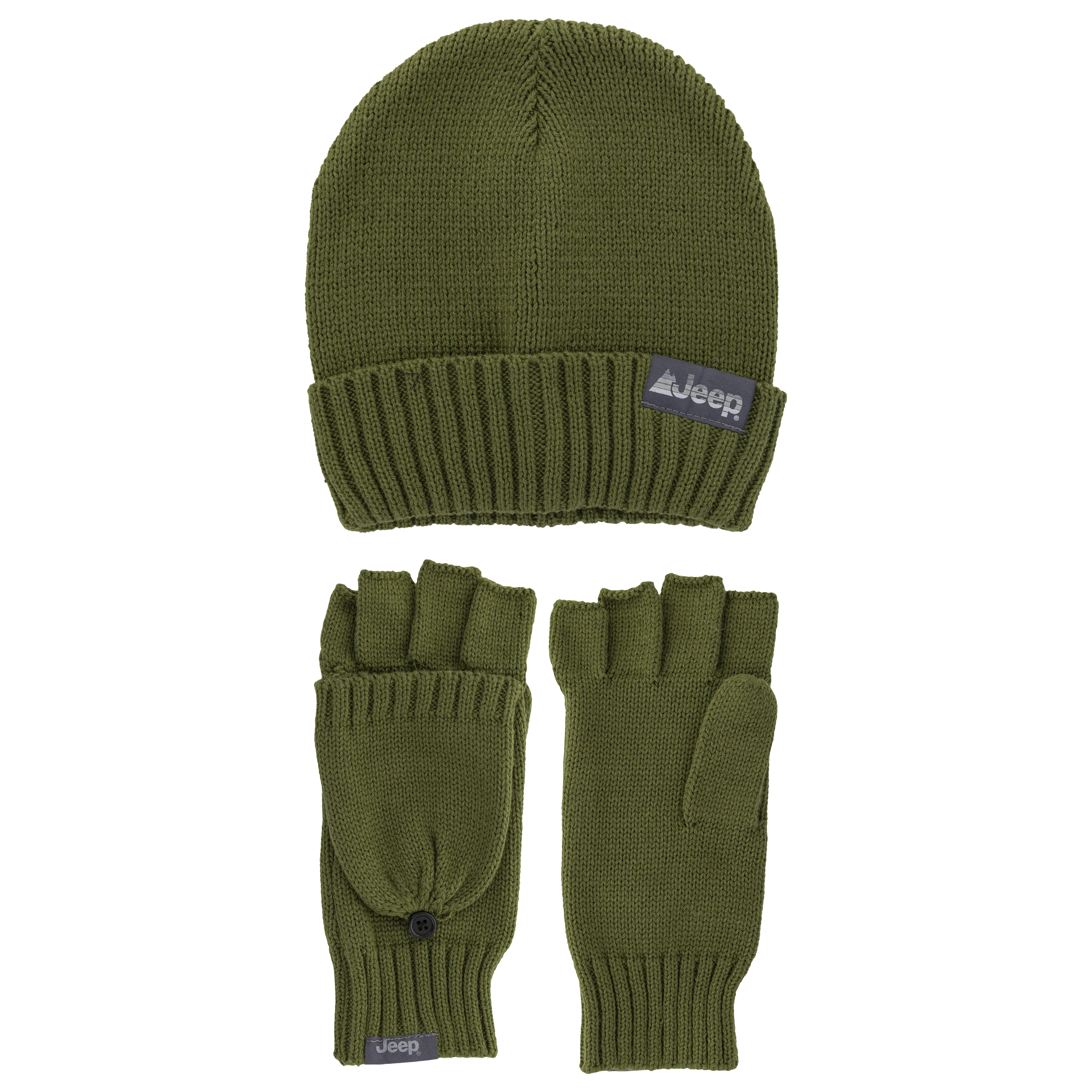 Jeep® 2 Piece Beanie and Convertible Glove Set