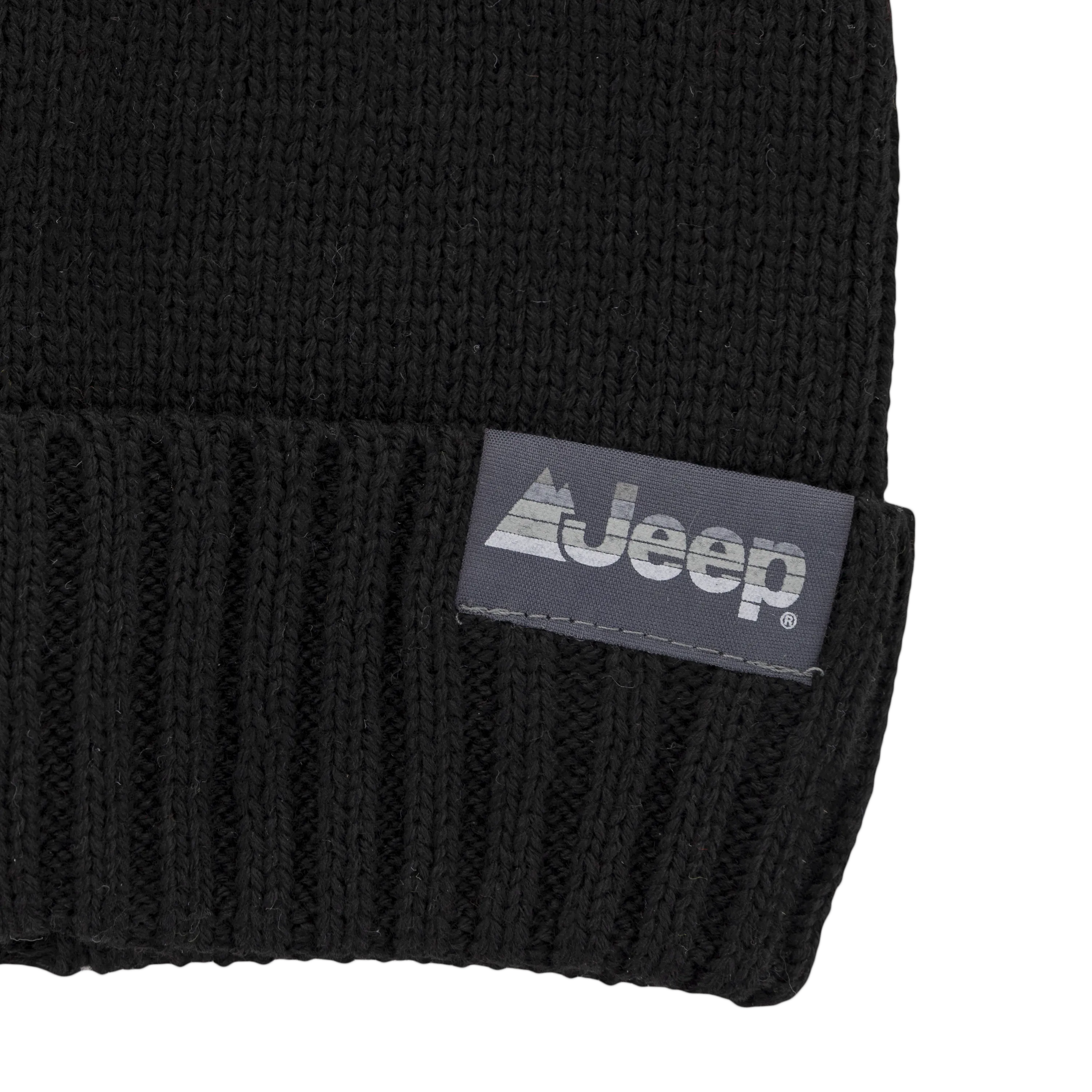 Jeep® 2-Piece Ribbed Beanie and Glove Set