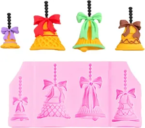 Jingle Bell Silicon Mold Flexible Silicone Mould for Crafts, Resin, Polymer Clay.