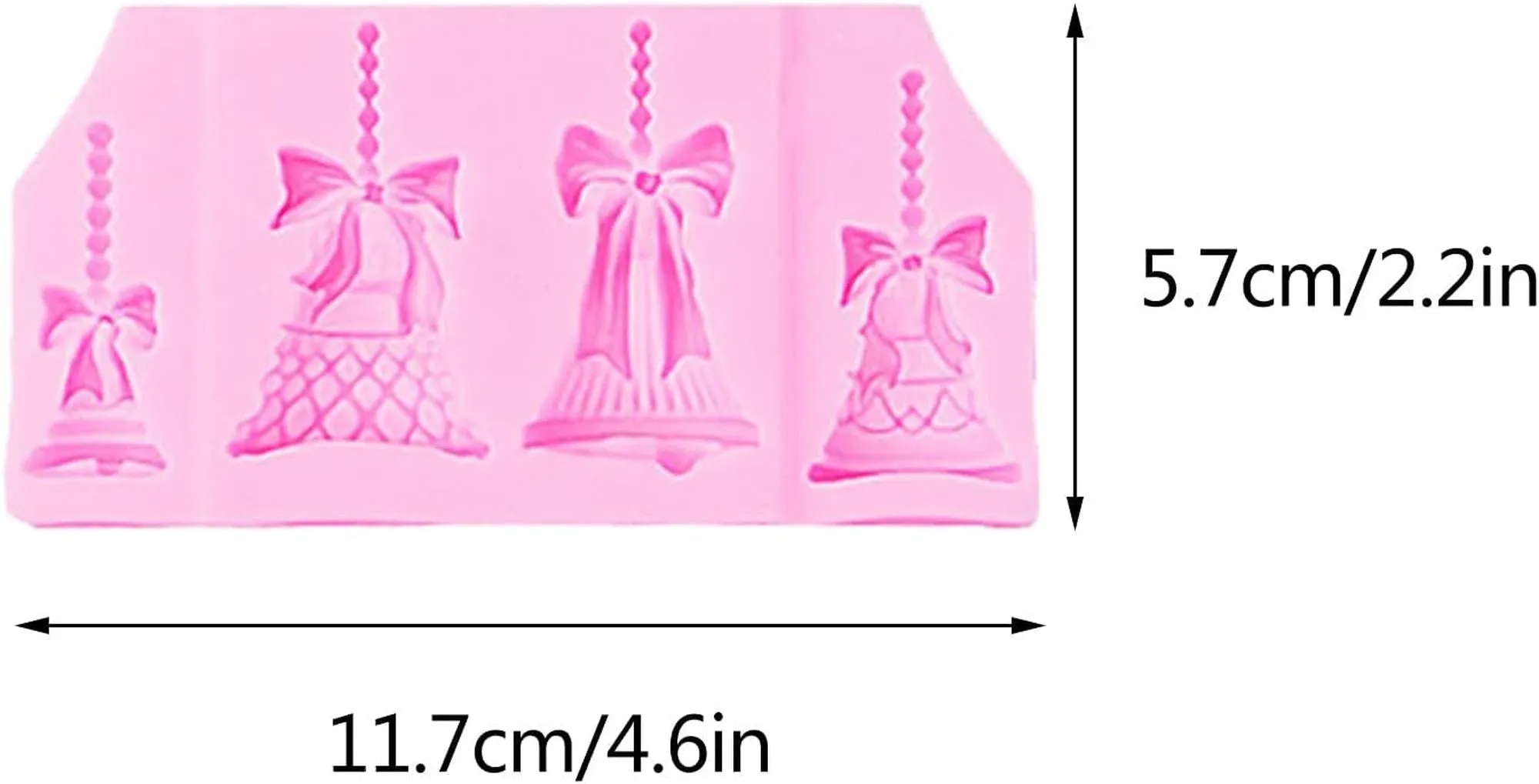 Jingle Bell Silicon Mold Flexible Silicone Mould for Crafts, Resin, Polymer Clay.
