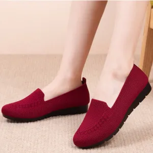 JOSKAA Women Shoe Indoor Mules Soft Fabric Platform Slides Slip-on Flat Female Breatahble Loafers Girl Mesh Chaussure
