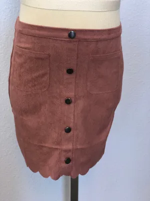 K FAUX SUEDE SKIRT