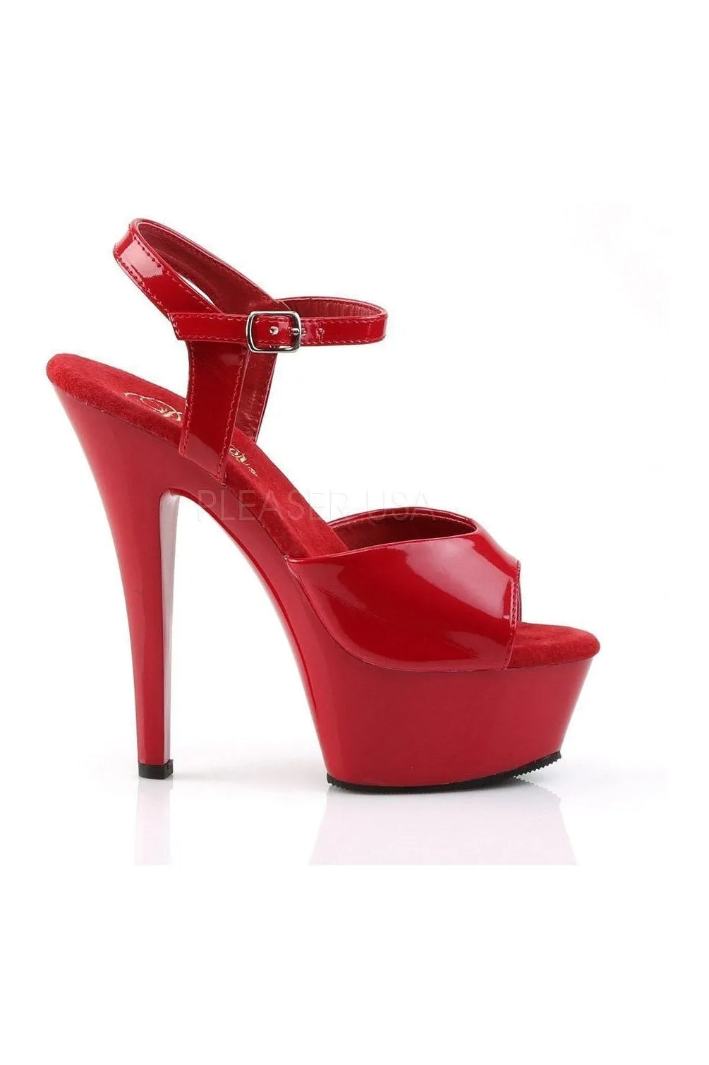 KISS-209 Platform Sandal | Red Patent