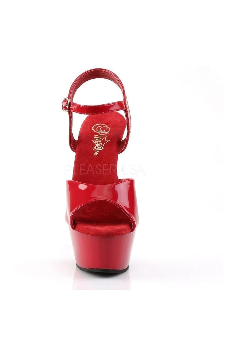 KISS-209 Platform Sandal | Red Patent