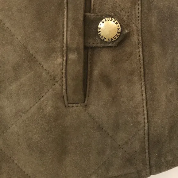 LAUREN RALPH LAUREN WOMENS XS SUEDE VEST