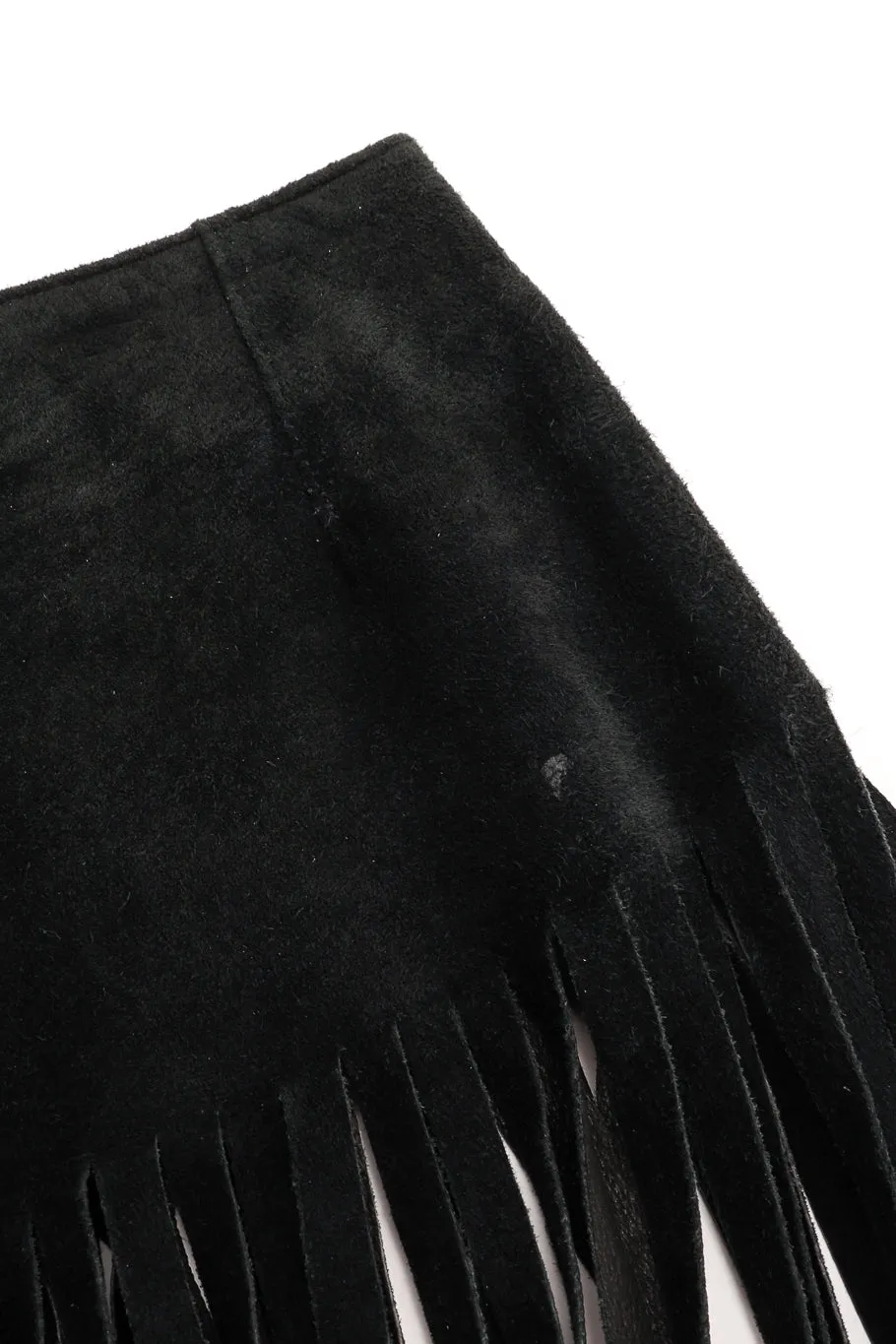 Leather Fringe Belt Skirt
