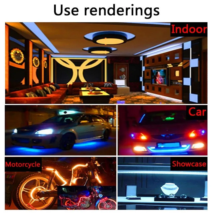 LED Strip glow Light Waterproof Flexible Strip with Remote