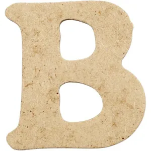 Letters 4cm Pre Punched x 10- Initial B