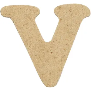 Letters 4cm Pre Punched x 10 - Initial V