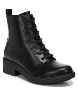 Lifestride Womens Keegan Zipper Combat & Lace-up Boots H9036S2 Black 6M