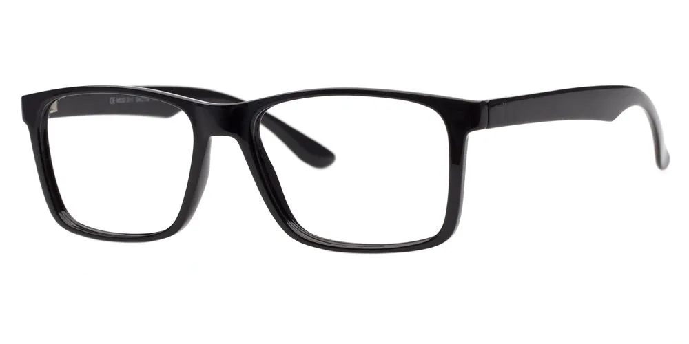 Loris Men's Unbreakable Bendable Rectangular TR90 Eyeglasses, M-311