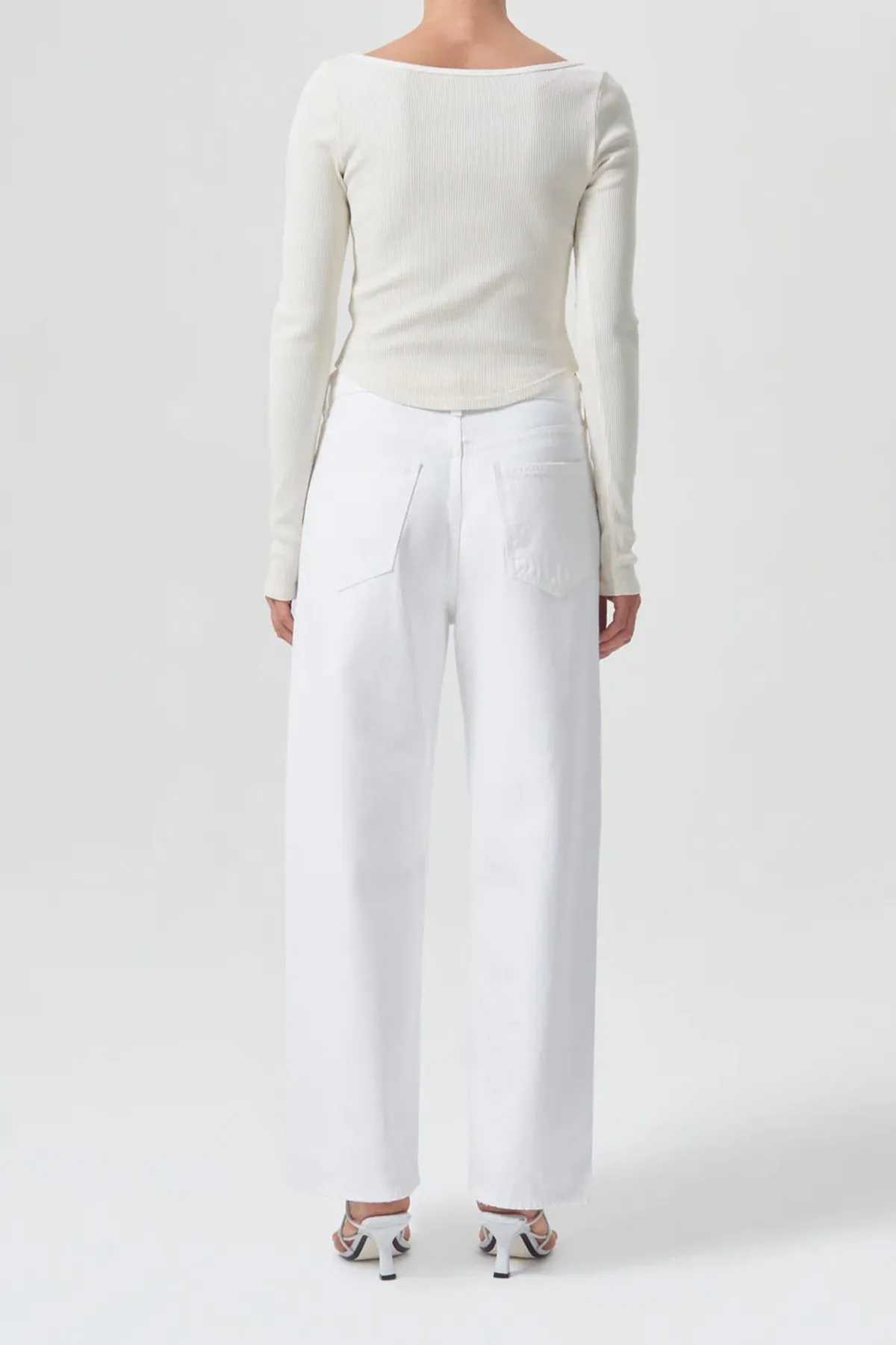 Low Slung Baggy Jean in Milkshake