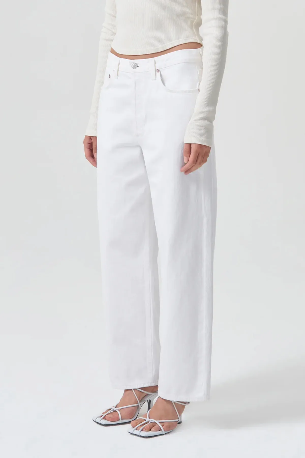 Low Slung Baggy Jean in Milkshake