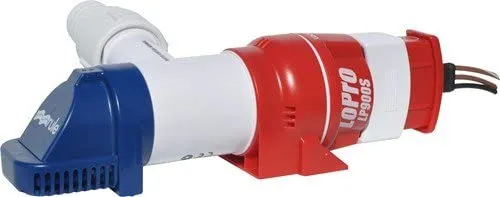 LP900S Rule LoPro Series Bilge Pumps, Compact, Horizontal or Vertical Mounting, 360 Degree Discharge