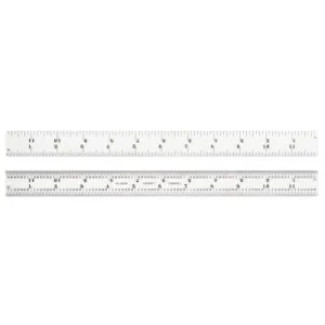 L.S. Starrett Steel Rules, 12 in, 3R, Steel, Semi-Flexible, 51336