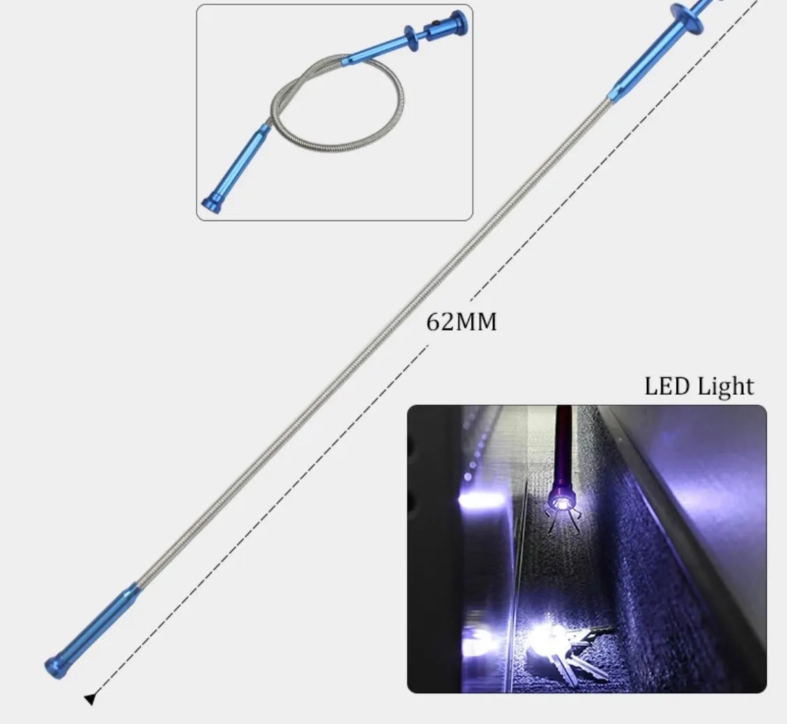 Magnetic Pickup Tool Grabber with LED Light