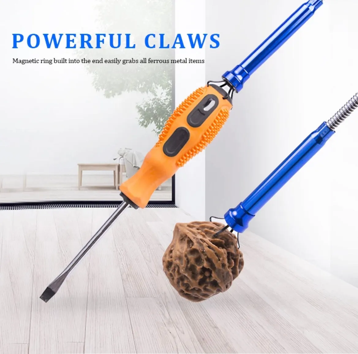 Magnetic Pickup Tool Grabber with LED Light