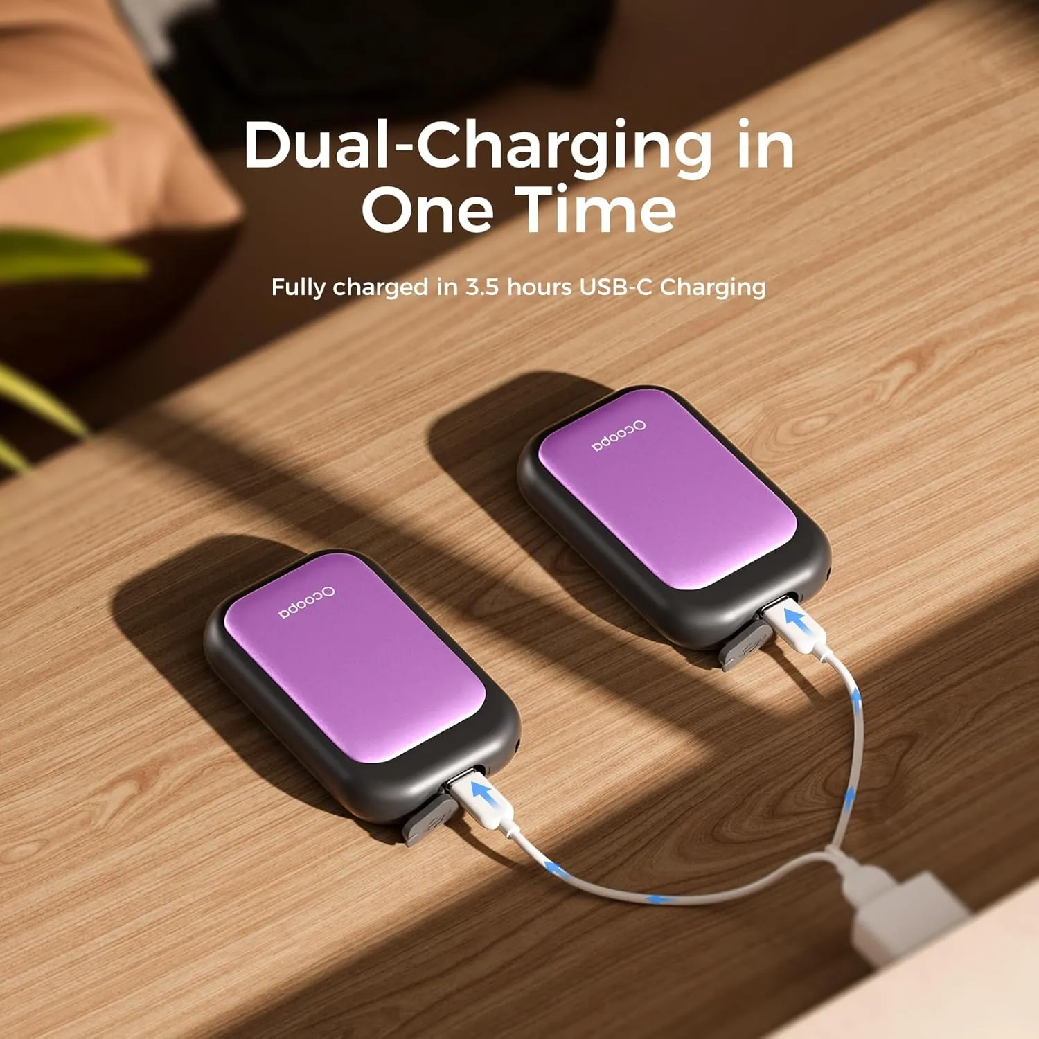 Magnetic Rechargeable Hand Warmers Card-Style Electric Hands Heater 5000mAh 2pck