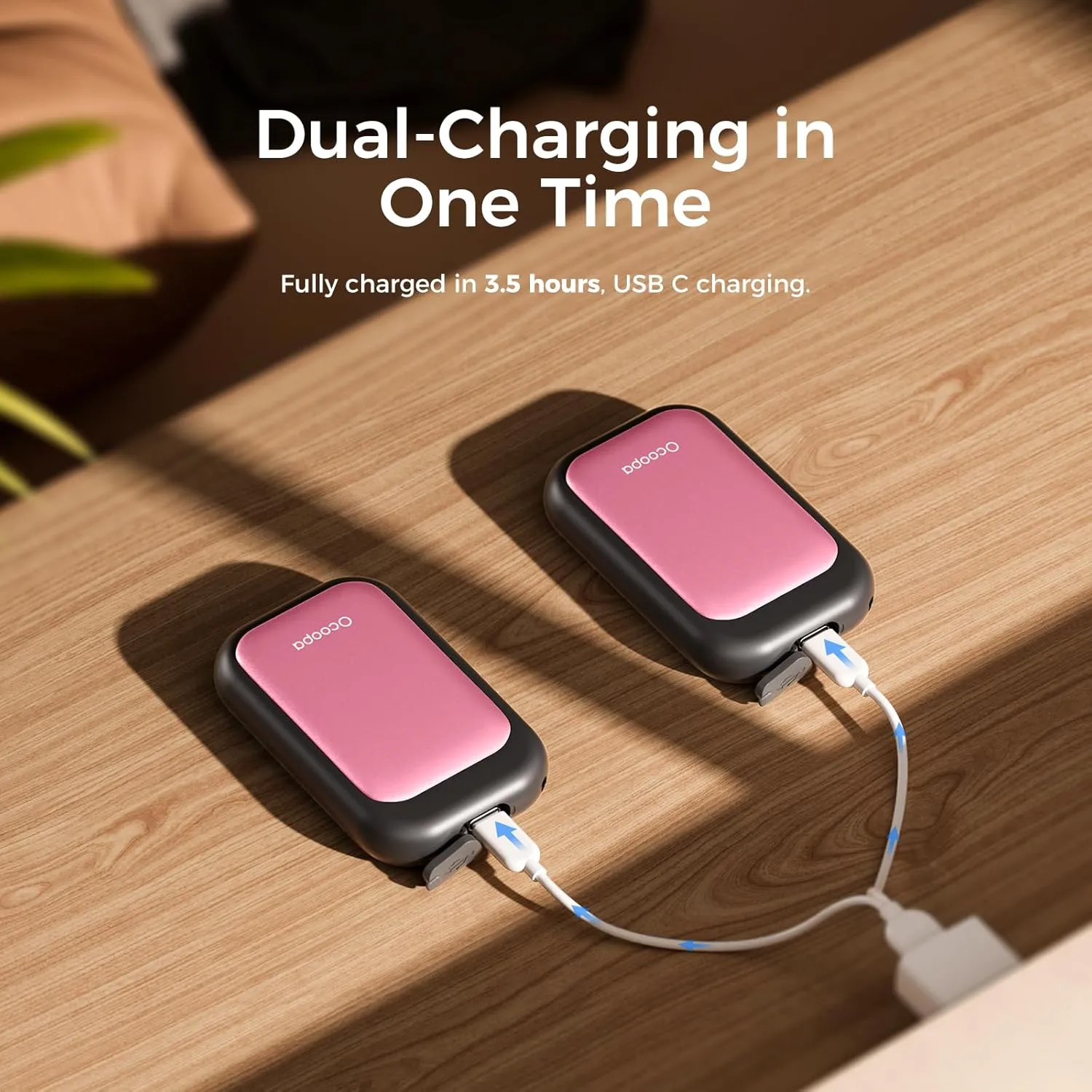 Magnetic Rechargeable Hand Warmers Card-Style Electric Hands Heater 5000mAh 2pck