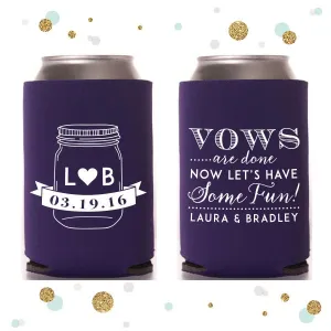 Mason Jar - Wedding Can Cooler #5R