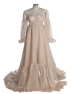Maternity Photoshoot Dress Maternity Gown for Baby Shower YEWEN YW220701