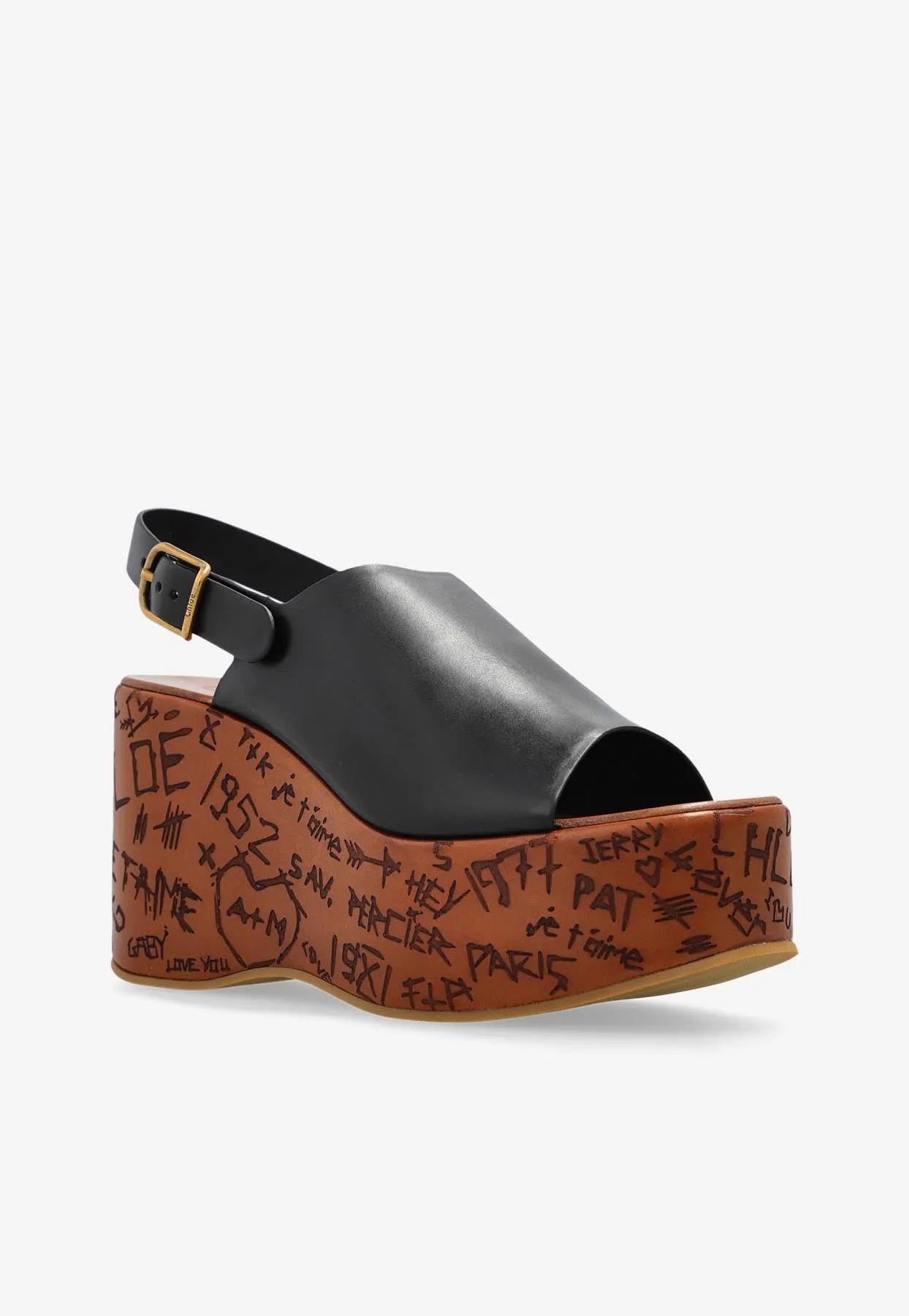 Maxime 130 Leather Wedge Sandals