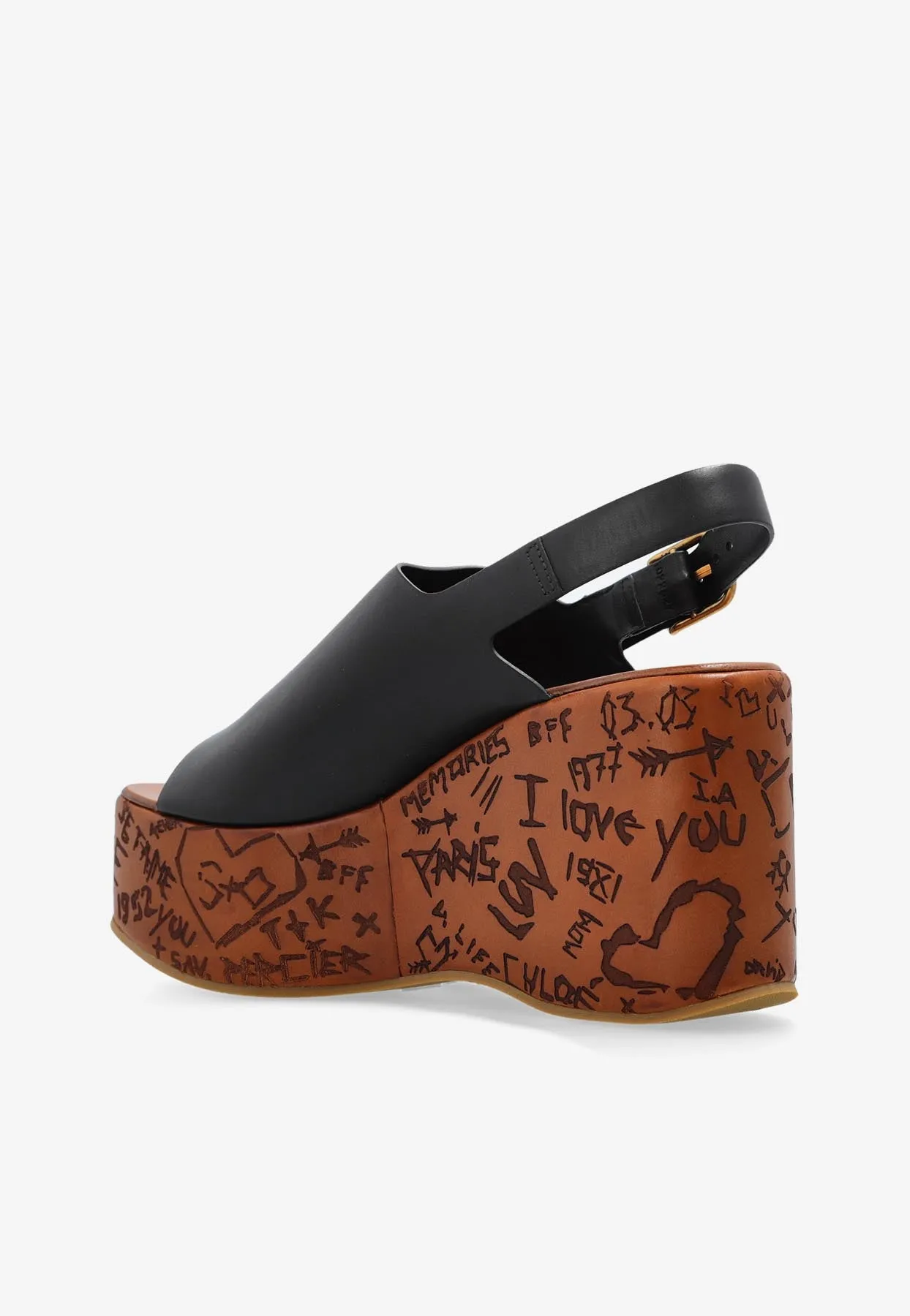 Maxime 130 Leather Wedge Sandals