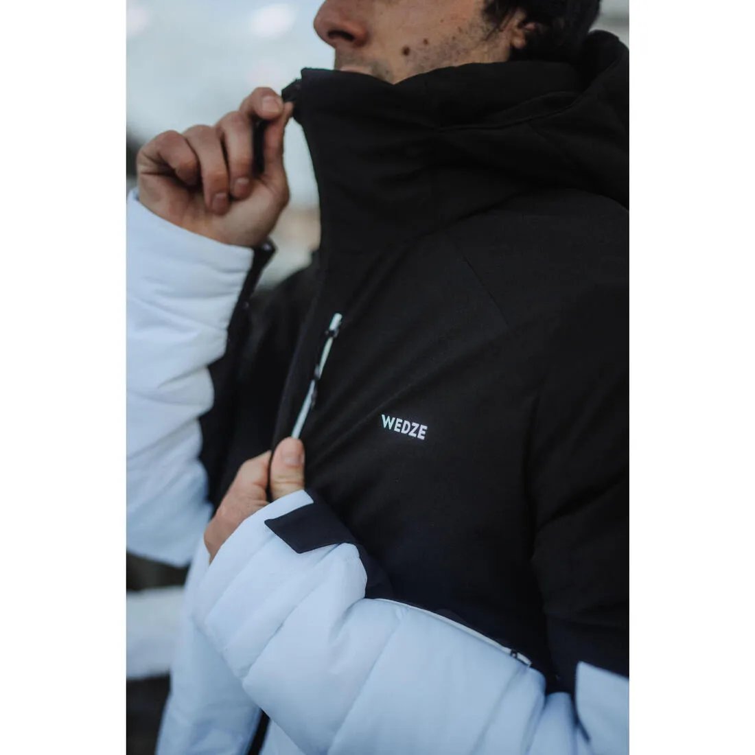 Men's Mid-Length Warm Ski Jacket 100