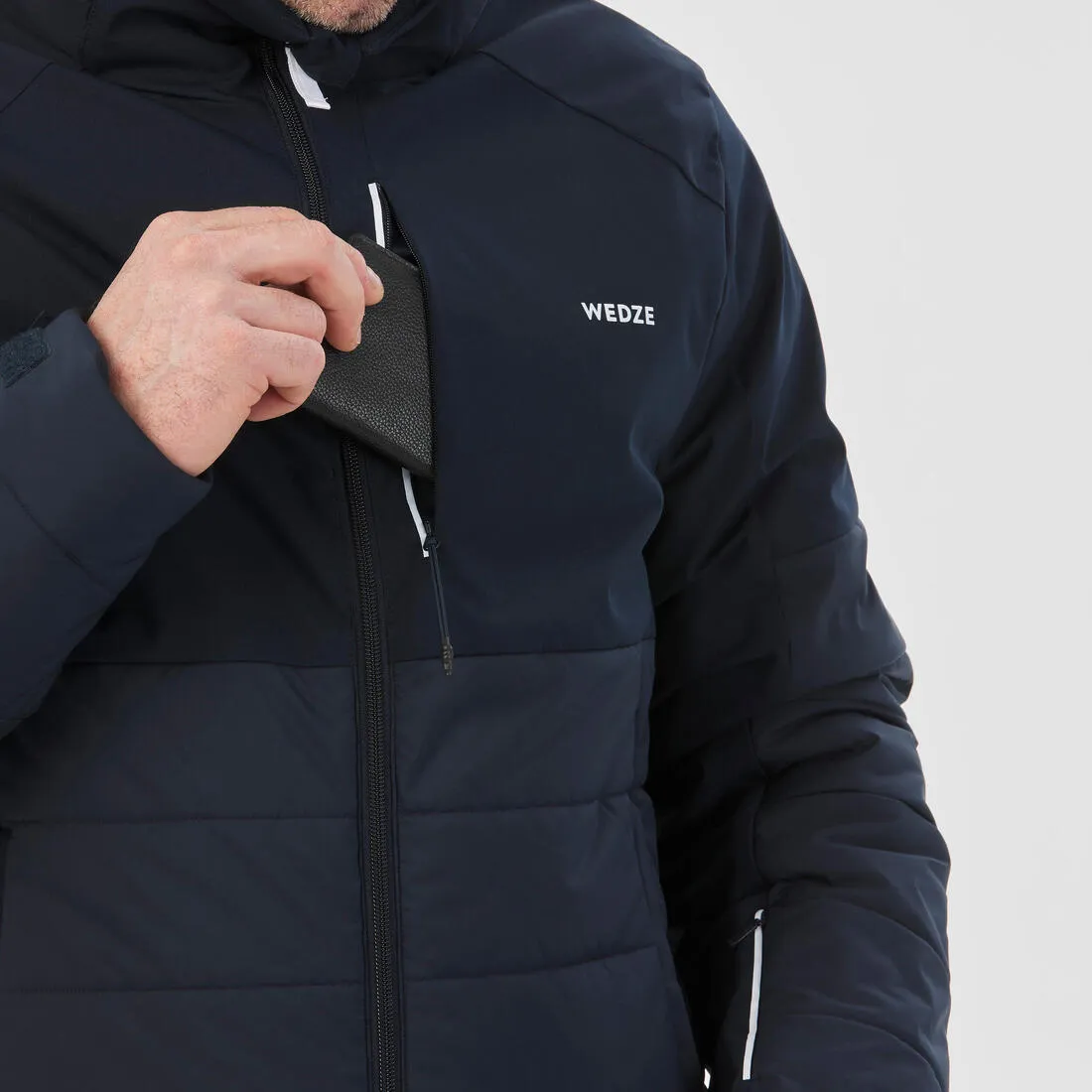 Men's Mid-Length Warm Ski Jacket 100