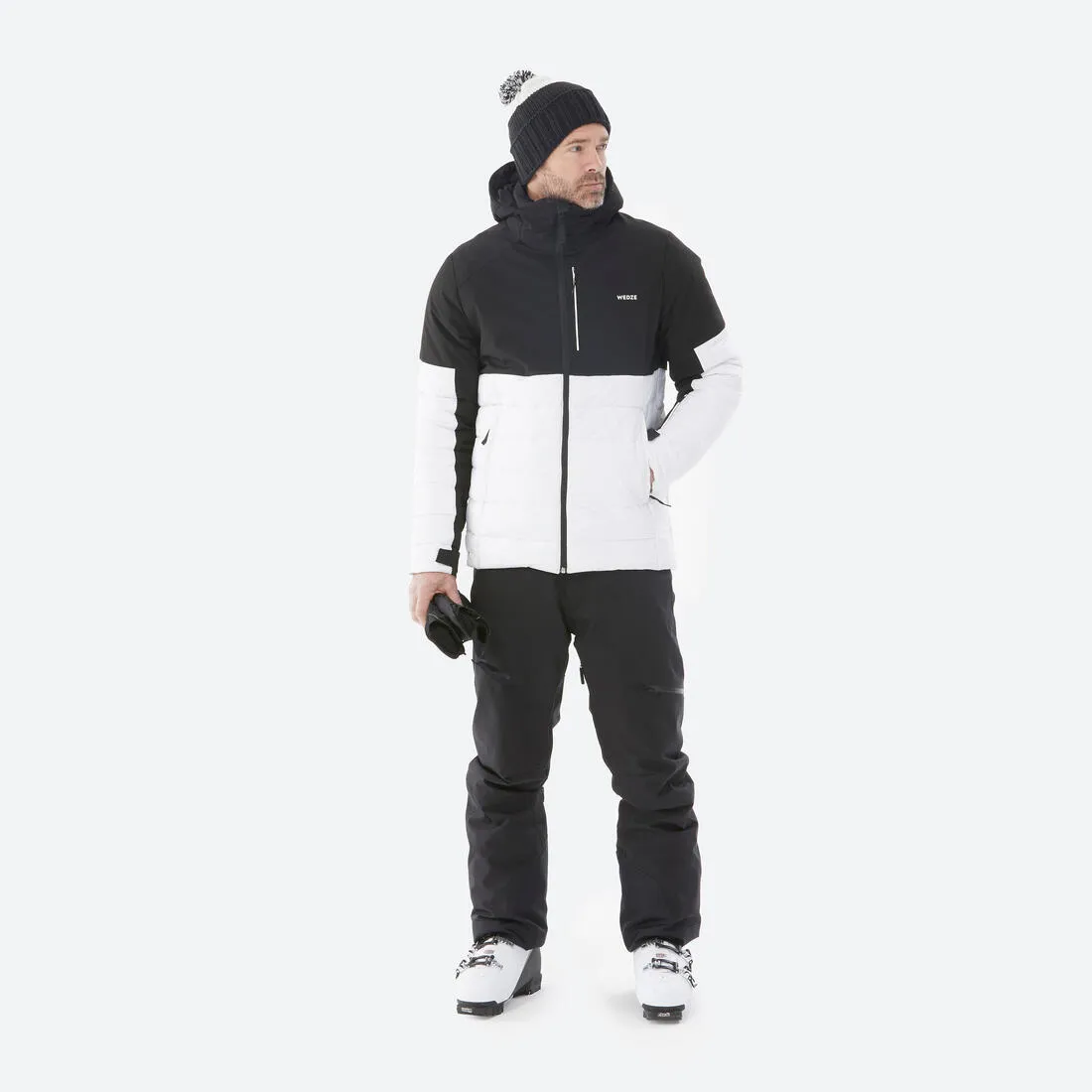 Men's Mid-Length Warm Ski Jacket 100