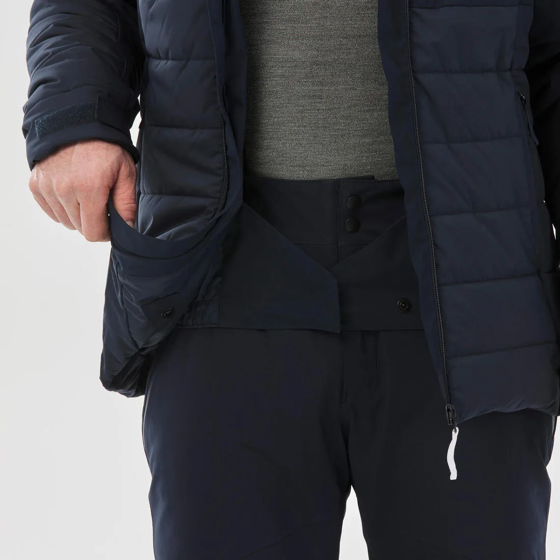 Men's Mid-Length Warm Ski Jacket 100