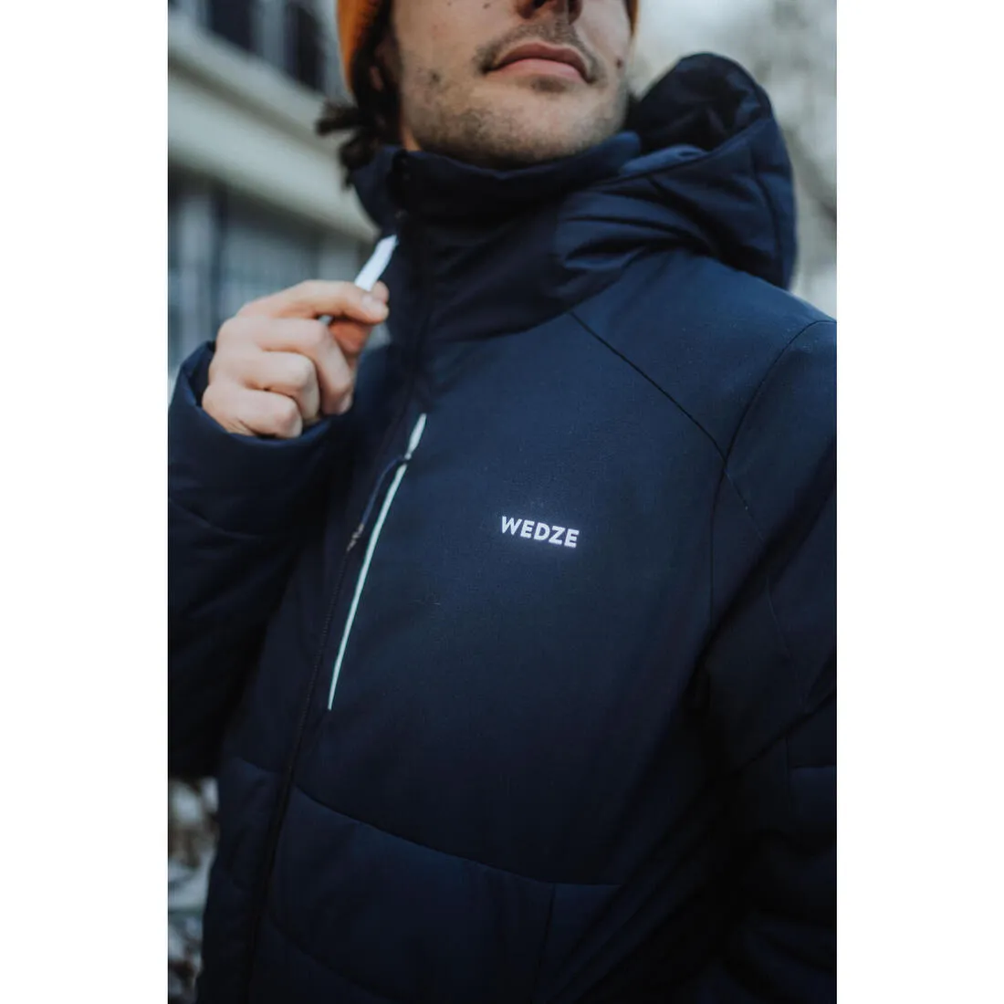 Men's Mid-Length Warm Ski Jacket 100