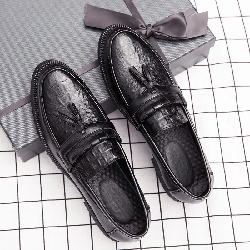 Microfiber Soft Bottom Pointed Toe Solid Casual Business Men Dress Shoes