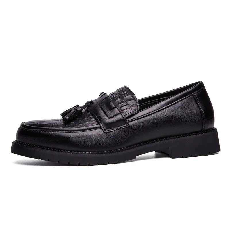 Microfiber Soft Bottom Pointed Toe Solid Casual Business Men Dress Shoes