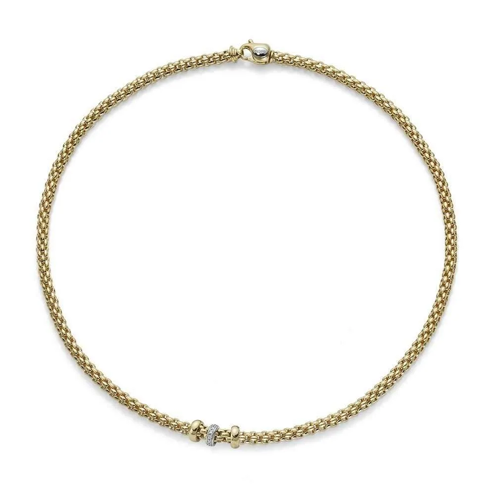Necklace with Diamond Pave Pendant