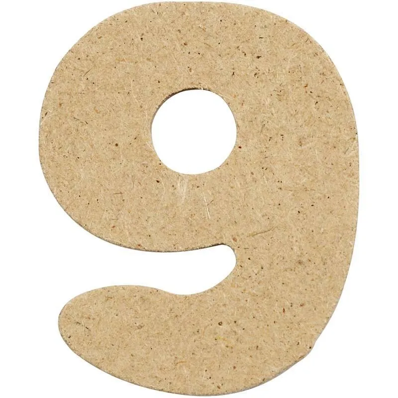 Number 4cm Pre Punched x 10 - 9