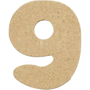 Number 4cm Pre Punched x 10 - 9