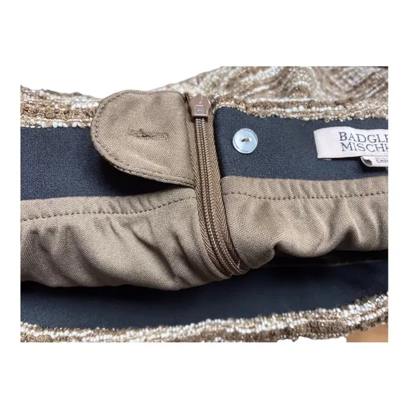 NWT Badgley Mischka Woven Skirt