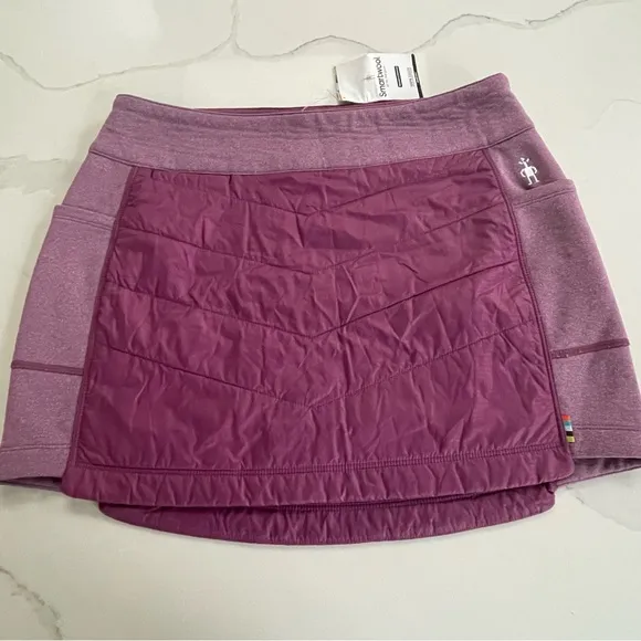 NWT Smartwool Purple Smartloft Pull On Down Puffer Skirt, Size Medium