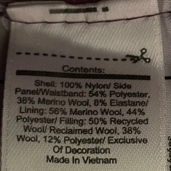 NWT Smartwool Purple Smartloft Pull On Down Puffer Skirt, Size Medium