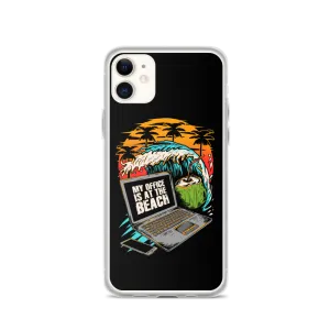 Office At The Beach iPhone Case - Black